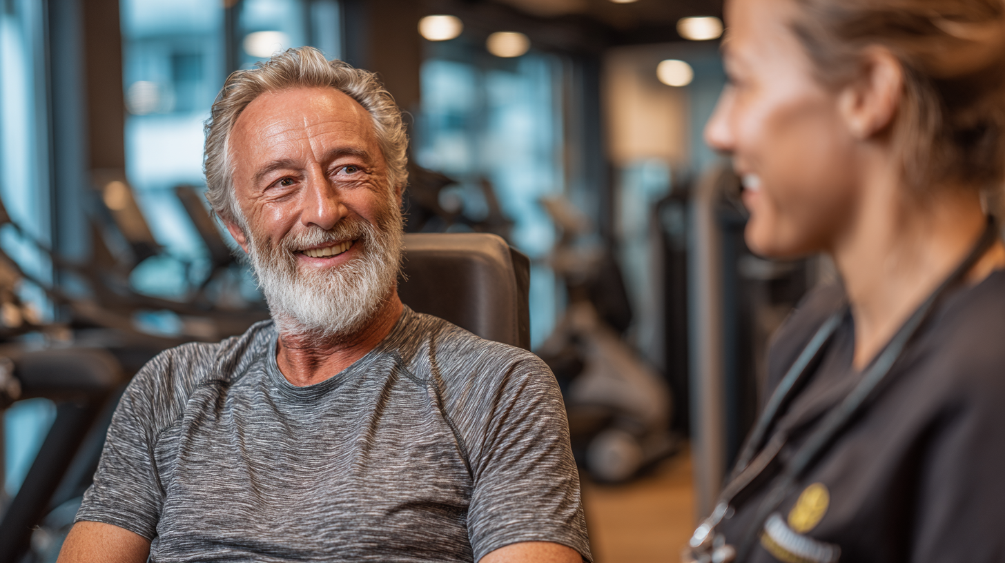 Expert în fitness pentru seniori oferind consultanță